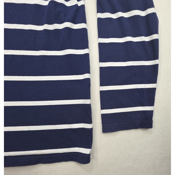 Polo Ralph Lauren Hoodie Shirt Men XL Pullover Lightweight Cotton Striped Blue - Picture 3 of 9